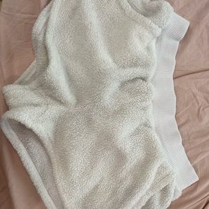 aerie fuzzy pj shorts
